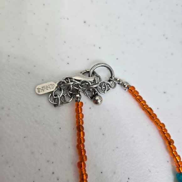 Treska Necklace Earrings Set Fringe Rainbow Shell Long Statement Boho Beaded - Picture 5 of 9